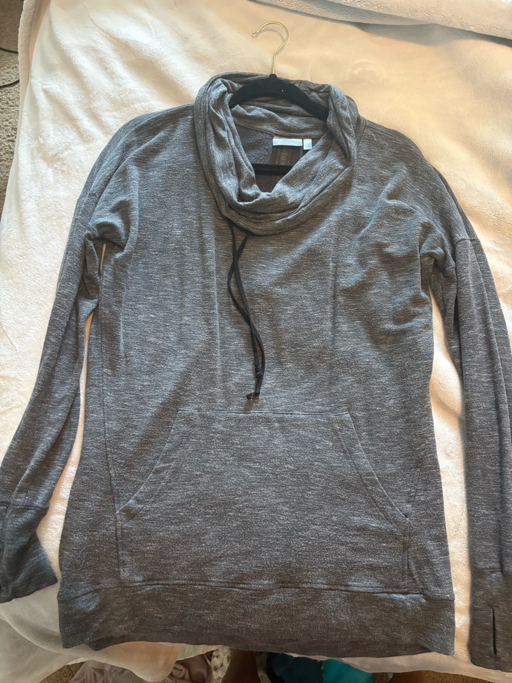 Women’s Gray Cowl Neck Pullover Sweater